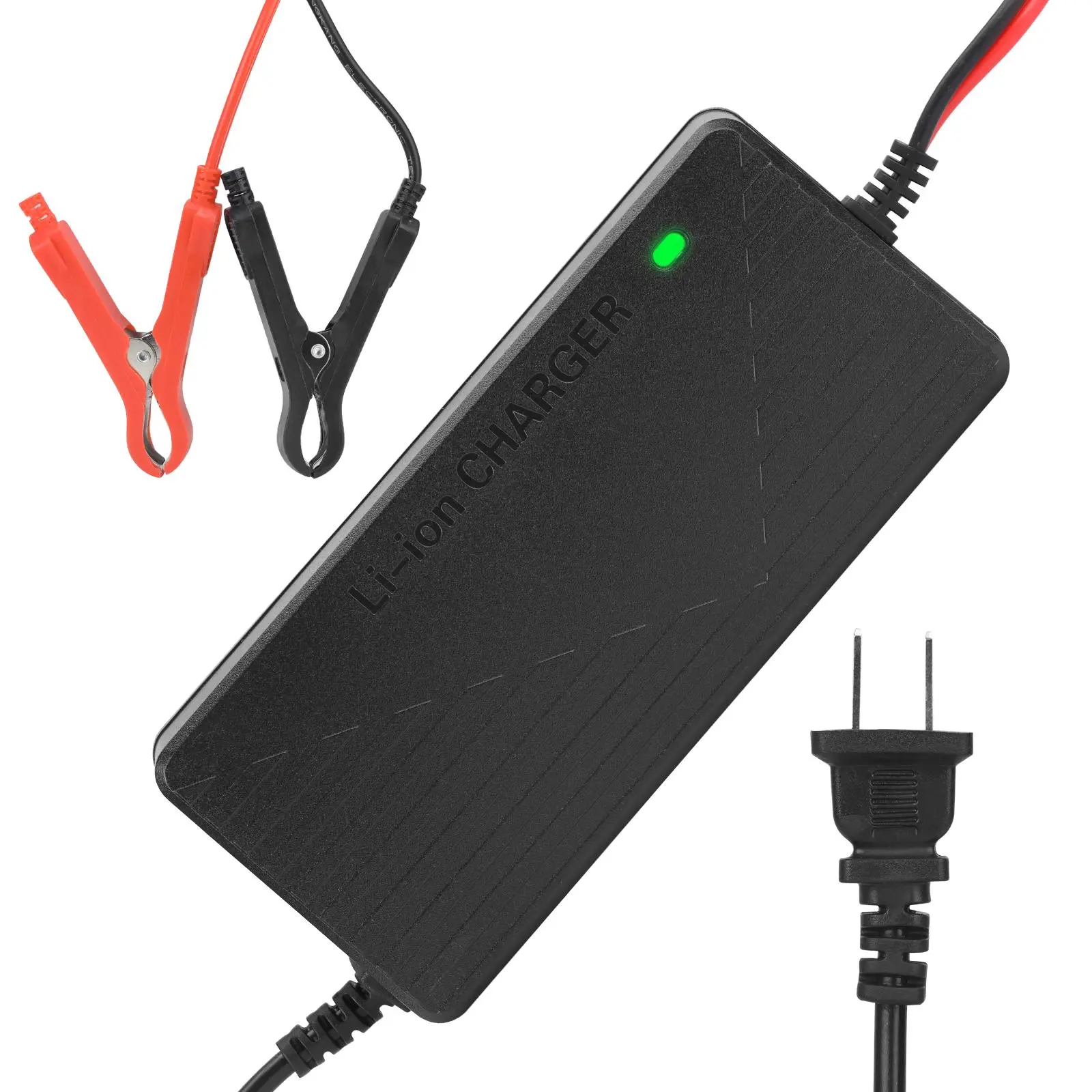 14.6V 10A US-Smart LiFePO4 Battery Charger - 5 Protections (Reverse/Temp/OverV/OverC/Low-V Recovery) with Cooling Fan & LED Indicator for RV, Solar, Large Capacity