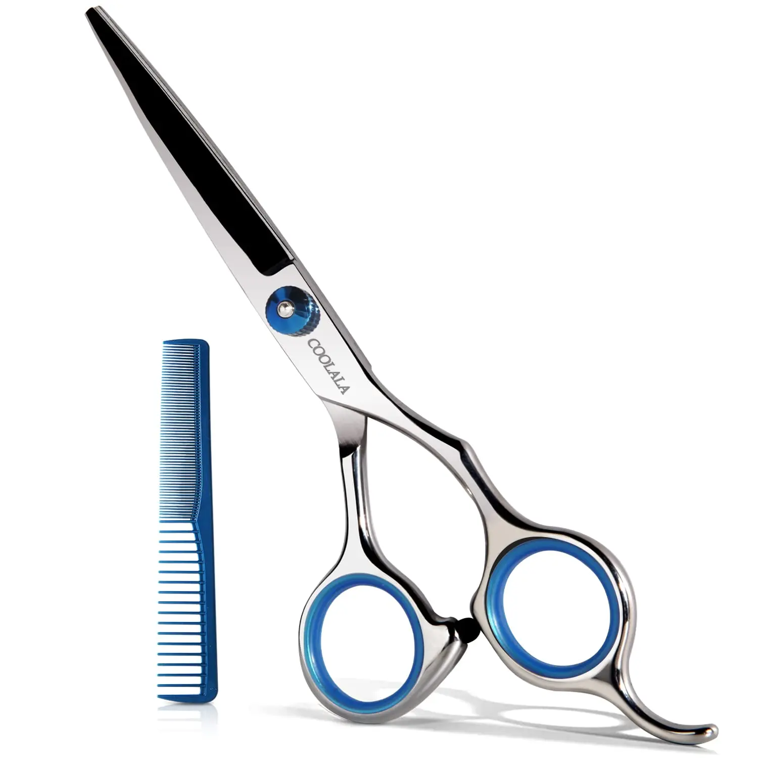 Stainless Steel Hair Cutting Scissors 6.5 Inch Hairdressing Razor Shears Professional Salon Barber Haircut Scissors, One Comb Included, Home Use for Man Woman Adults Kids Babies outdoor Aesthetic Adjustable Haircare Heatless