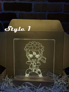Naruto Jujutsu Acrylic Plaque With Wood Stand - Naruto Anime Character