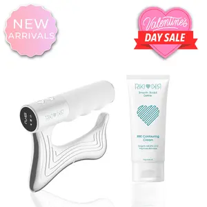 RIKI Sculptor & Contouring Cream Bundle - Full Body Contouring Device with Heat Therapy & EMS for Deep Muscle Toning & Hydrating Cream for Cellulite Reduction Adjustable