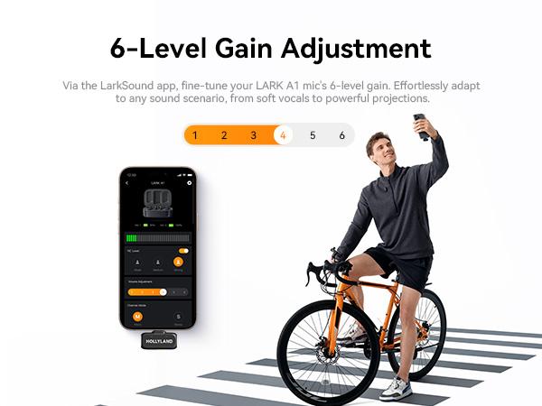 Deals For Your Days！Hollyland Wireless Microphone LARK A1 for iPhone & Android 45kHz/24bit, Magnetic Mini Mic for Podcast, Vlogging