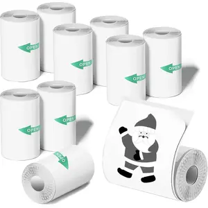 10 Rolls Mini Thermal Printer Sticker Paper, 57 X 25mm, Mini Pocket Printer Sticker Paper for Most Kids Instant Camera, Kids Instant Camera Refill Mini Printer Paper
