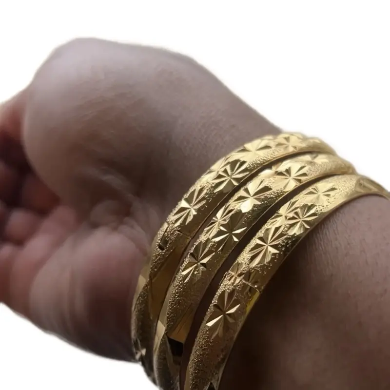 Retro Carving Bangles. 22k easy open/close (see video).