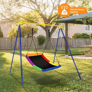 [Gymax Tree Swing] Gymax 700 lbs Giant Tree Swing |   60" Multi-Color for Kids and Adults