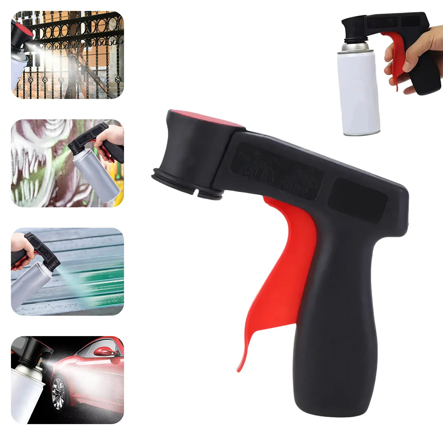 Portable Spray Gun Handle, Universal Handheld Paint Sprayer Grip for Refinishing & Color Changing, Ergonomic Coating Tool for Car Painting and DIY Projects