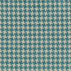 Turquoise Houndstooth Fabric by the Yard | Polyester 54″ Wide