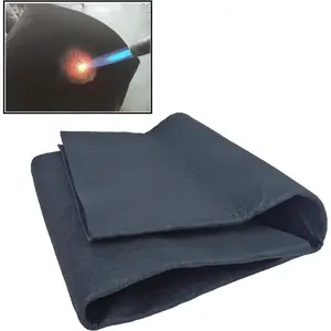 Fireproof Felt Welding Blanket Flame Retardant Fabric up to 1800°F Heat Shield for Wood Stove Smoker Grill Insulation Blanket Fire Pit Mat Fireplace Floor Protector 39x39 inches