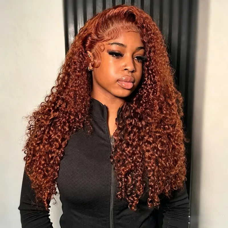 Female Glueless 99J Burgundy 13x6 Burmese Curly Human Hair Lace Front Wig - 180 Density, Soft, Lightweight, Sturdy, Skin-Friendly, Transparent Cover, Washable, Burmese Curly Wigs