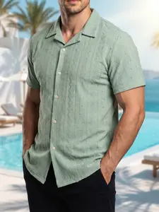 KZZ Men's Casual Short-Sleeve Shirt New Summer Style Menswear Top Tropical T-Shirt for Warm Weather & Casual Outings - Stylish, Jeans, Streetwear