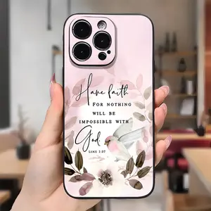 Bible Verse Floral Aesthetic Phone Case/for iPhone 17 Air/16 Plus/15 Pro Max/14 Pro/13/12/11 and Other Mobile Phone Cases/Family and Friends Birthday/Holiday Gift, Protective Accessories/Impact Resistant/FYT81