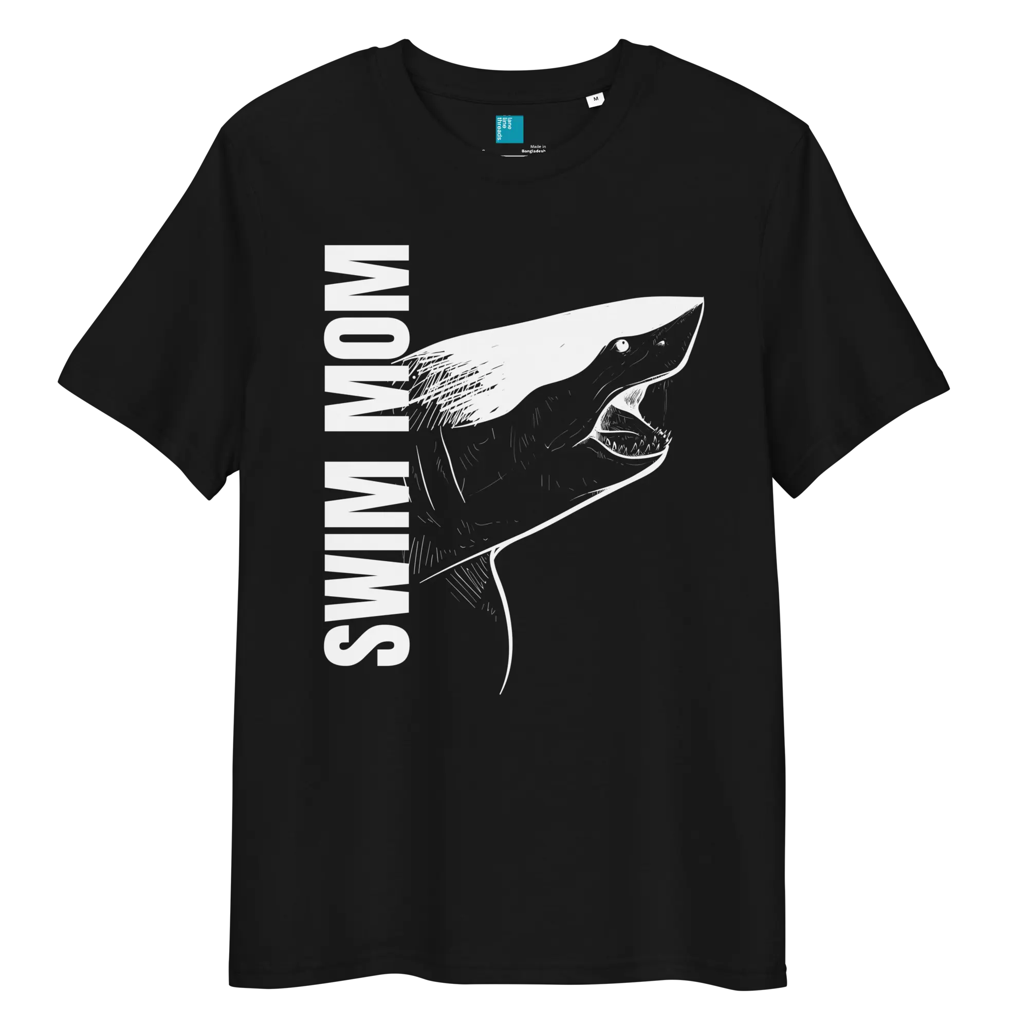 Swim Mom Organic Cotton Tee Fierce Shark