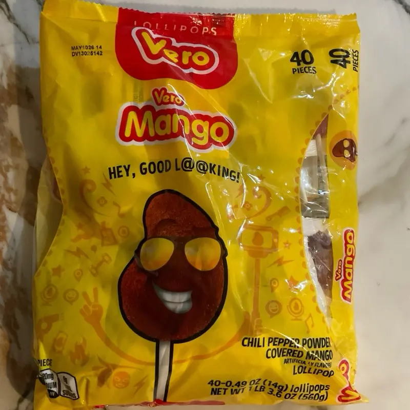 Vero mango lollipops with chili 40ct Vero mango lollipops with chili 40ct