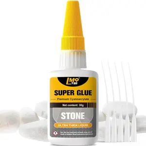 Stone Super Glue Liquid, Clear  Cyanoacrylate Adhesive for Stone,  Purpose CA Glue for Shoe Ceramic Repair Plastic Leather Glass  Metal Pottery Aquarium Porcelain Fletching