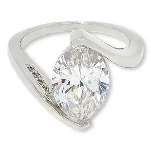 Radiance by Absolute™ 7.02ct Marquise Solitaire Bypass Ring