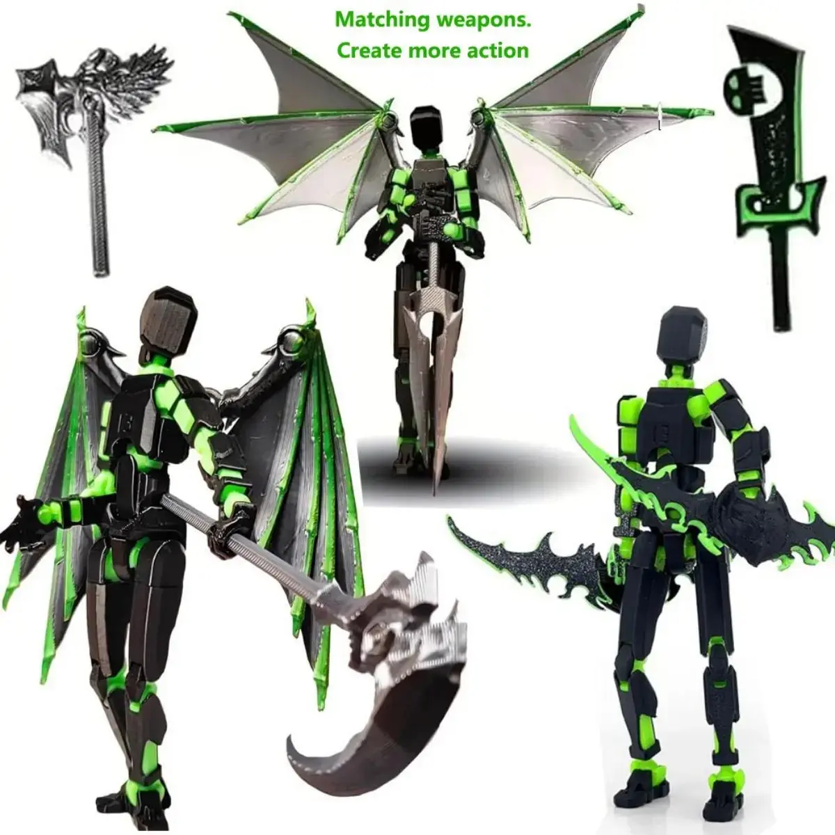 T13 3D Printed Articulated Dummy Titan 13 Robotics Action Figure - 1pc-2pc Assembled High-Tech Toy, Desktop Decoration, Unisex Geek Gifts for 12+ Years, Figurines Collectibles, Articulated Figures