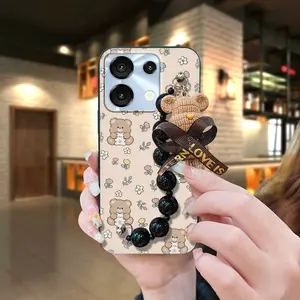 Cartoon Anti-knock Phone Case For UMIDIGI G9 5G/Note9 5G Simplicity phone case cute protective case Waterproof Dirt-resistant Back Cover soft case Black pearl pendant silicone