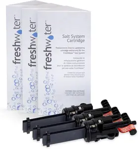 FreshWater Salt System Cartridge - Water Treatment Replacement Cartridge for Spas & Hot Tubs - Easy Maintenance - Supports Natural-Feeling Water to Help Prevent Dry Eyes & Itchy Skin (3 Pack)