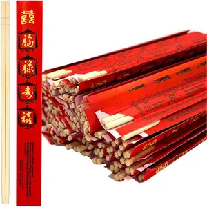 Disposable Bamboo Chopsticks (100 Sets) - 9'' Long, UV Treated, Individually Wrapped Japanese and Chinese Wooden Chopsticks Bulk