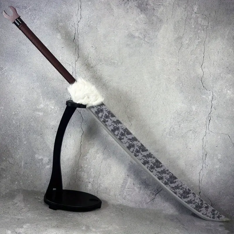 128cm/50inch Toji Anime Bamboo Wood Katana Costume Prop - Wooden Blade Samurai Sword, Real-Size Japanese Fake Sabre, Halloween Collectible Gift