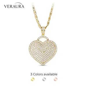 Heart Pendant Necklace 5A Zircon Gold-plated Elegant Trendy Design for Women Ideal Gift for Birthdays Anniversaries and Holidays Everyday Wear