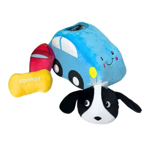 The Carwash Rave - The Weens x Patchwork Pet - Interactive Dog Toy Set with Plush Toys and Pouch, Squeaky Sounds, Enrichment Toy for All Dog Sizes