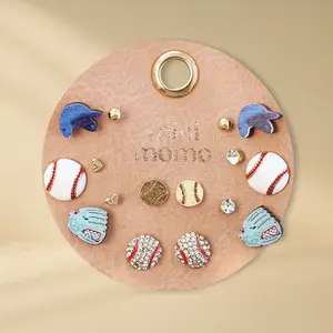 Baseball Sports Earring Multi Set - Assorted Cute Studs for Sports Fans or Baseball Moms