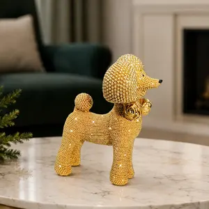 Luxury Poodle Figurine, Home Feng Shui Decor, Fits Various Styles, Living Room/entrance/study, Perfect Gift for Moving/opening/celebrations