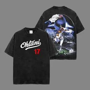 GOAT Shohei Ohtani 17 Shirt Premium Acid Wash Cotton, Shotime Fans, Ohtani-san Shirt, Shotime Fans, Baseball Shirt, Game Day OutFit