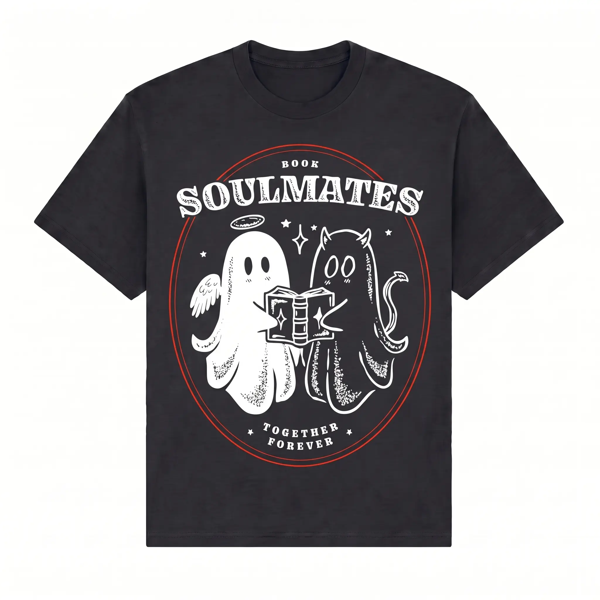 Book Soulmates Togerther Forever Tee, Spook Funny Shirt, Halloween Book Spook T-shirt, Gift For Book Lover, Halloween Inspired