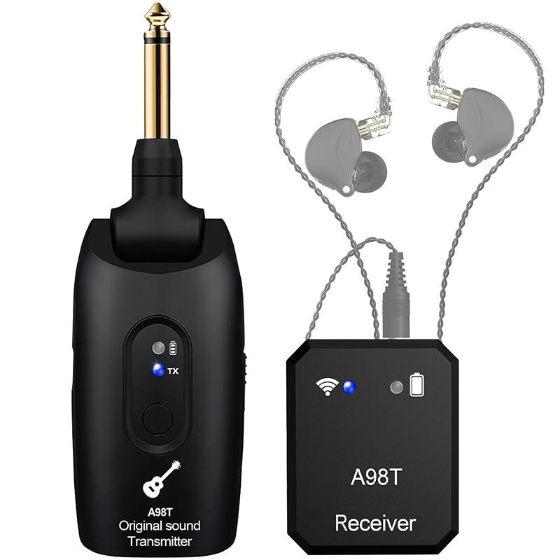 Wireless in Ear Monitor System, 2.4GHz Wireless IEM System with 270° Rotatable Transmitter, Receiver Auto-Pairing, in-Ear Monitoring for Studio, Band Rehearsal, Instrument Performance