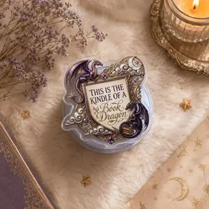 Book Dragon Fantasy MagSafe Phone Grip, Dark Academia Romantasy Reader Magnetic Holder, BookTok Dragoncore Kindle Gift, Cute Sticker Decor
