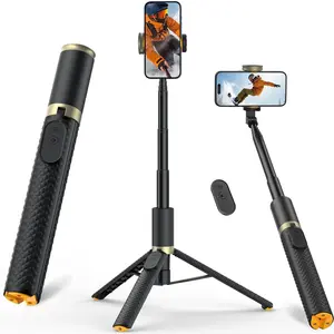 62" Selfie Stick & Phone Tripod with Remote – Lightweight, Portable Travel Tripod for iPhone & Android – Extendable Stand for Video Recording, Vlogging & Selfies