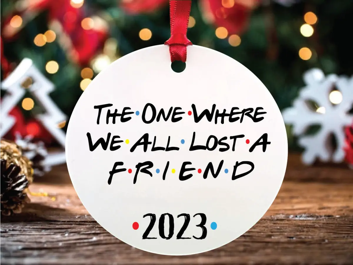 The One Where We All Lost A Friend 2023 Christmas Ornament, Chandler Bing Memorial Gift, Friends Tv Show Fan Christmas Gift Friends Fan Gift