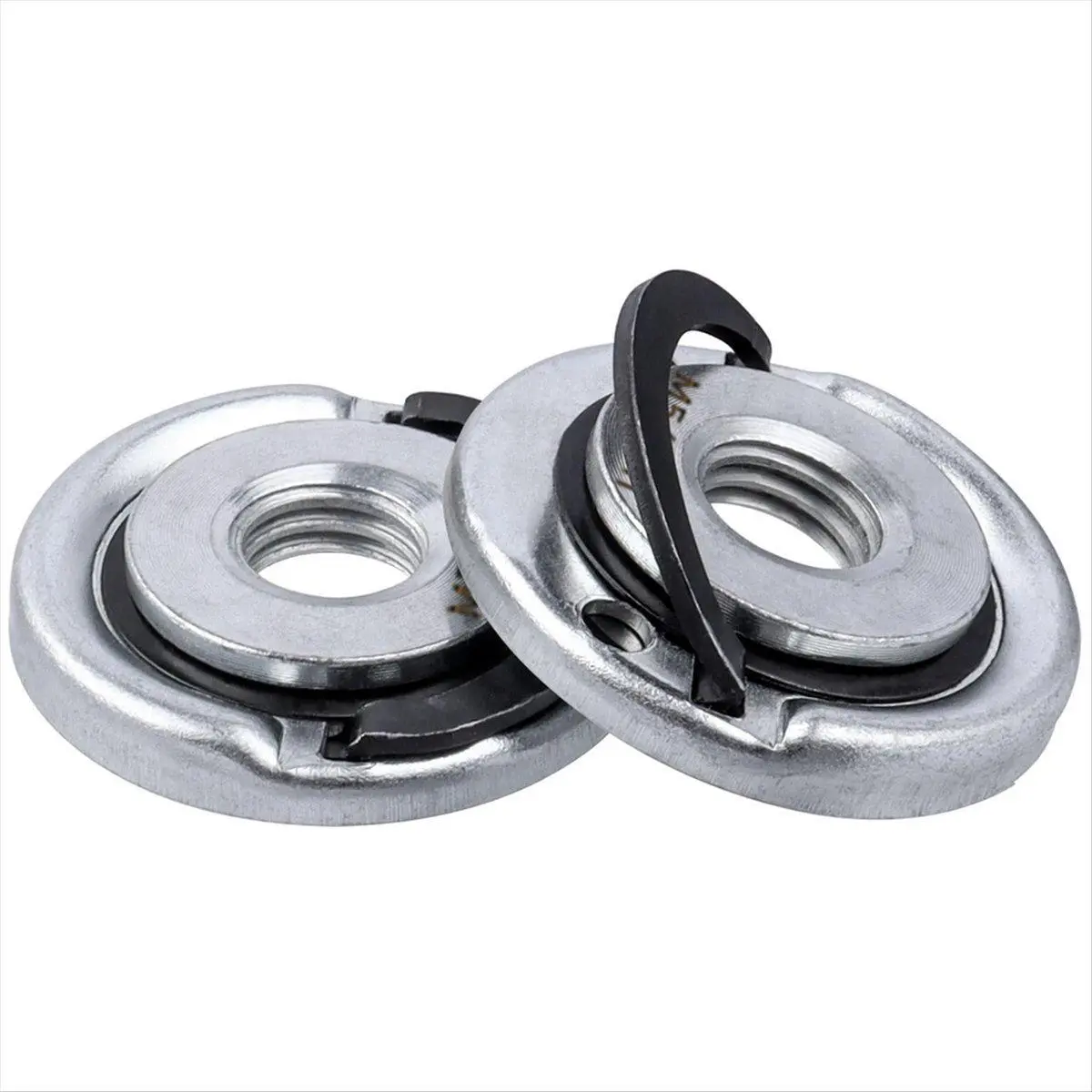 2-Pack Metal Nut Quick Change Angle Grinder Flange Nuts, 5/8-11 Thread Lock Nuts Replacement, Tool-Free Tightening for Cutting Wheels, Grinding Discs, Two Pieces