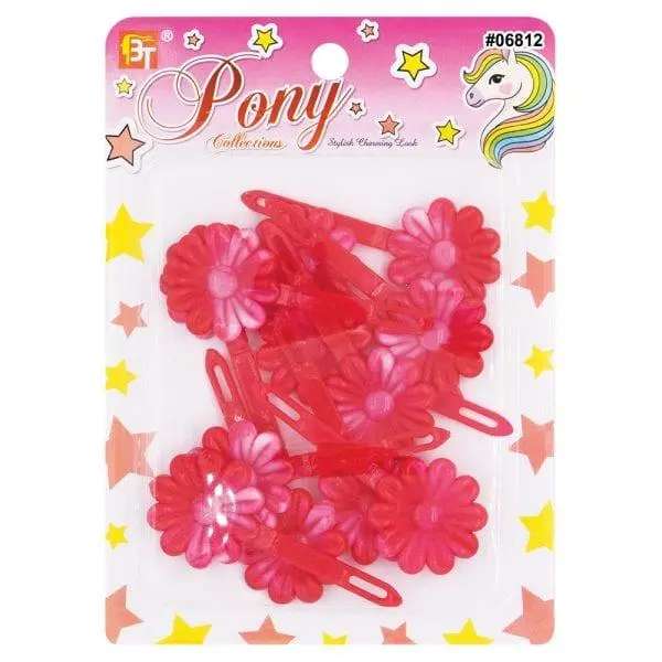 Beauty Town Two-Tone Daisy Barrettes Flower Hair Clips Claw Clip