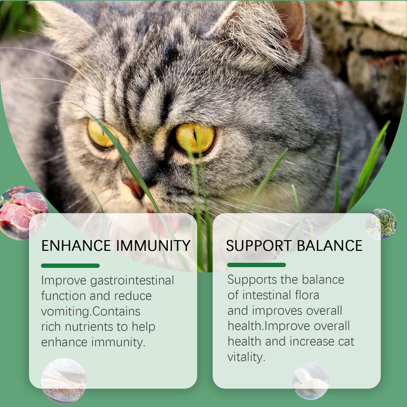 Cat Grass Tablets - Care for Pet Health - Specialized for Cats and Dogs - Absorb Nutrients - Rich in Dietary Fiber Tabletslitter pellets, spray, litter tray, litter box, removal