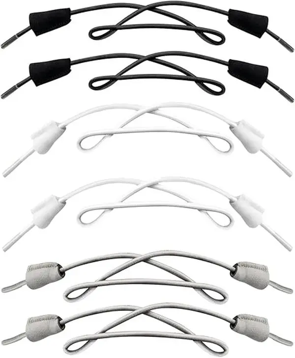 3 Pairs Elastic Shoelaces for Hey Dude Shoes, Stretchable Replacement Laces, Elastic Laces for Sneakers, Stretchable Shoelaces Shoelaces