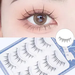5 Pairs Natural False Eyelashes, Cosmetic False Lashes, Lightweight and Comfortable Reusable Eye Makeup Strip Lashes, Eye Makeup Product for Women and Girls, Christmas, Christmas Gift