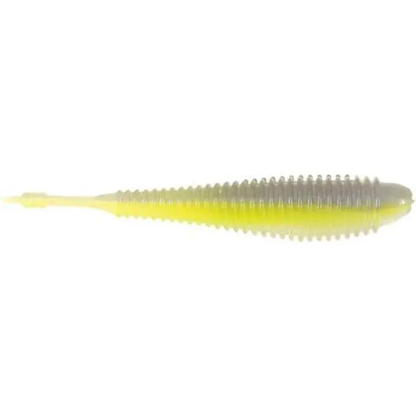 Missile Baits Spunk Shad Soft Plastics Fishing Lure - 3 in, 12pk, Fishing Soft Plastic, Ribbed Body, Shimmy Action, Hook Compatible, Attracting Predatory Fish, Captivating Vibrations, Enticing Shimmy, Effective Fishing Techniques, Lifelike Movement, Lures