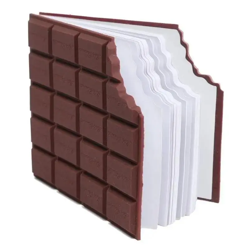 Cute Chocolate Shape Notebook, 80 Sheets Memo Pad, Portable Diary, Office Supplies, School Stationery, Home Use, Back to School Gift
