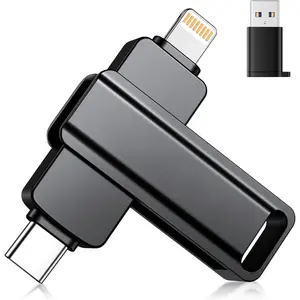 256GB Photo Stick for  Flash Drive, Memory Stick Phone Storage for Photos and Videos Files Backup, Compatible with  iPad Android PC, Plug & Play, No App Required (Gray)