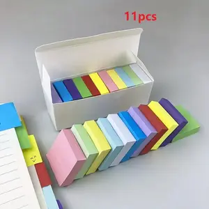 Colorful Sticky Note, 11pcs/set Self-adhesive Post-it Note, Sticky Note Pad for Office, School, Home, Student, Office Supplies