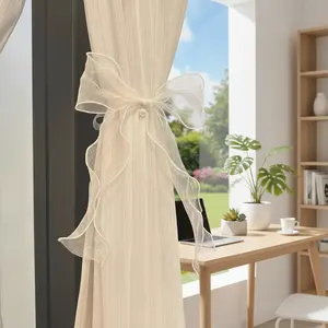 2pcs Fresh Simple Home Curtains, Stylish Anti-Stain Fabric, Easy Cleaning, Suitable for Home and Office, Modern Design, Home Textile