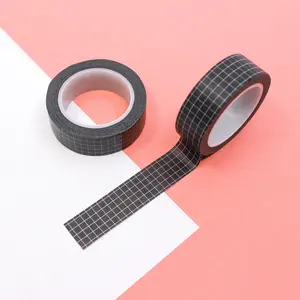 Black Essential Grid Washi