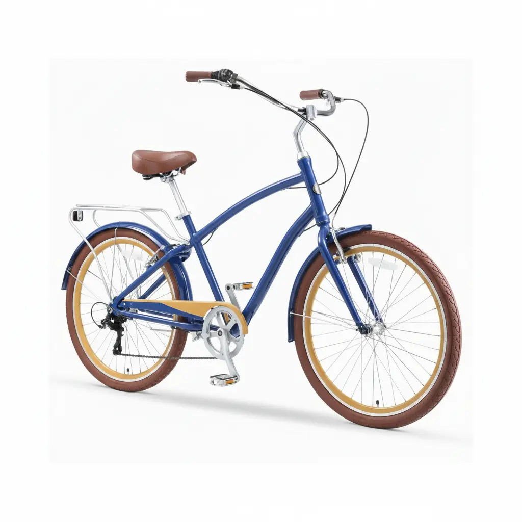 sixthreezero EVRYjourney NEW Men's 7-Speed Sport Hybrid Cruiser Bike - Denim Honey (Pre-Assembled)
