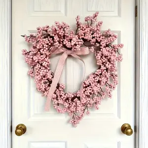 1pc Berry Garland, 15.75 Inch Valentine's Day Decoration, Home Decor for Doorway, Hallway, Fireplace, Holiday Festive Ornament, Home Decor Ornaments