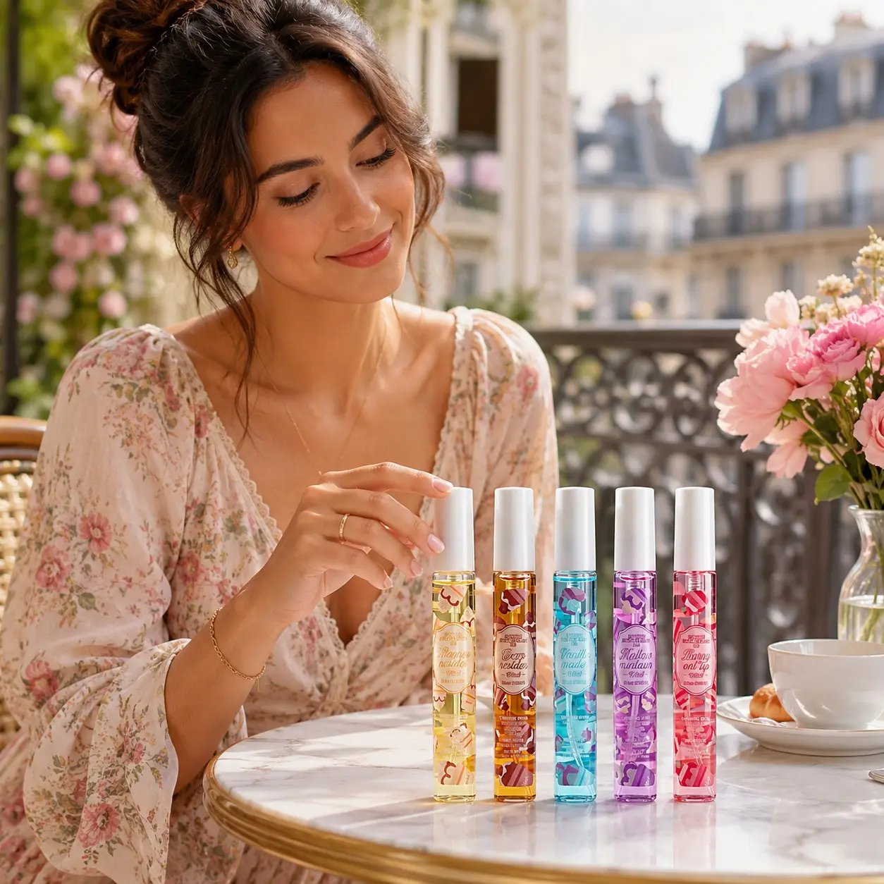 5pcs Food Fragrance Spray Set, Alcohol-Free Eau De Toilette, Long-Lasting Scent, Women's Body/hair Perfume, Travel Size, Ideal Gift