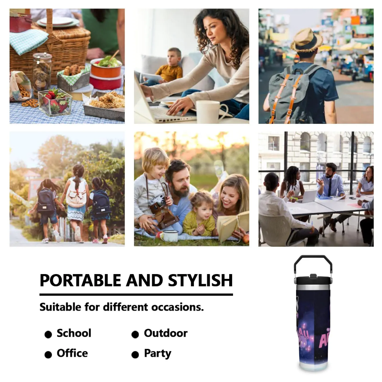 30oz A-Aphmau Pattern Stainless Steel Tumbler - Insulated Water