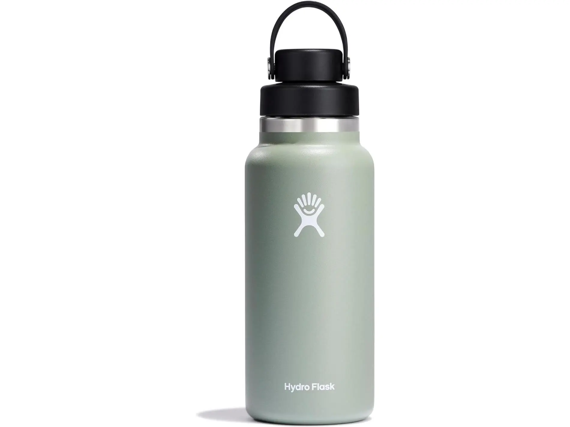 Hydro Flask W32BFCC374 32oz Cylindrical Shape Double Wall Vacuum Insulated Stainless Steel Wide Mouth Water Bottle with Leakproof Wide Chug Cap - Agave, for Hot/Cold Drinks