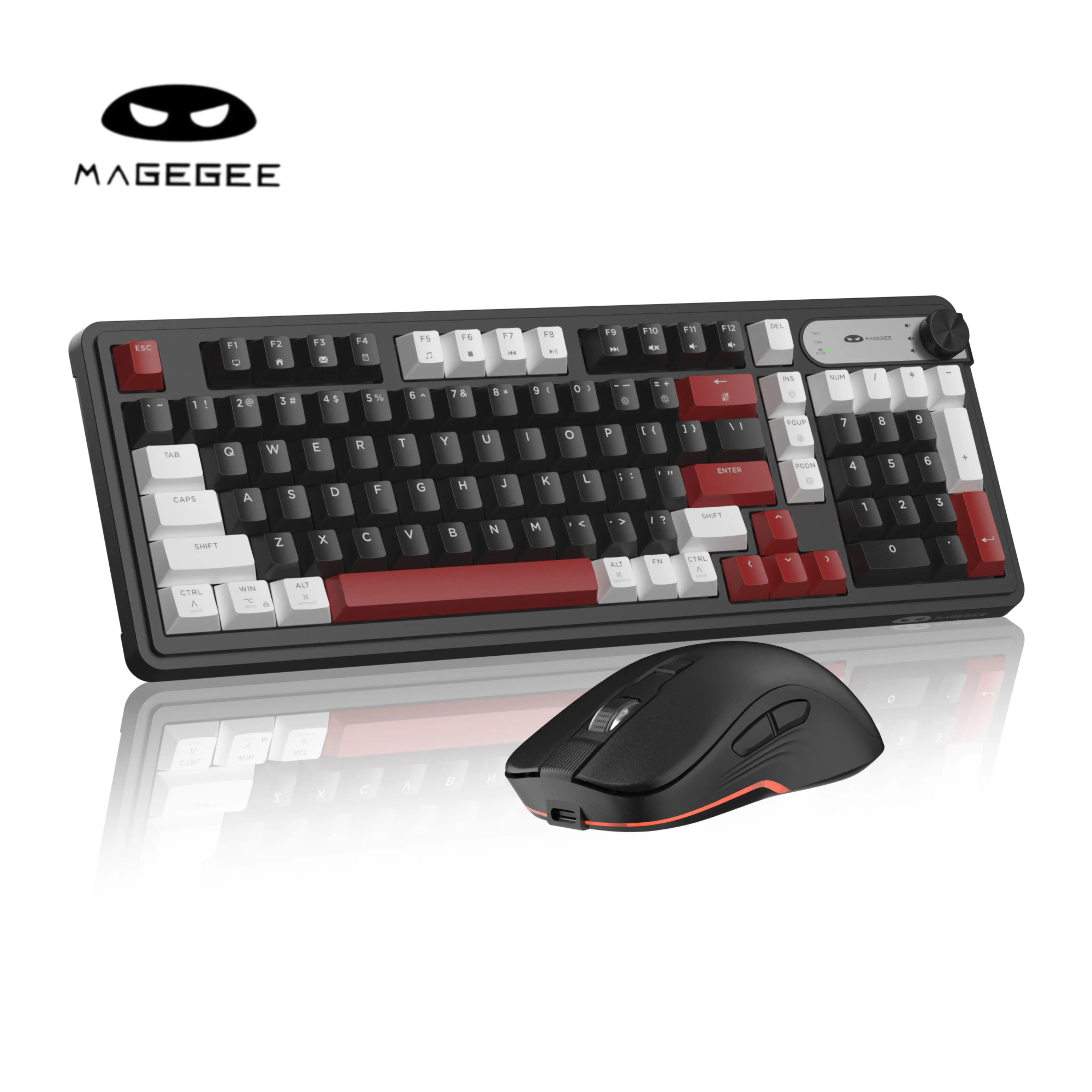 MaGegee Gk960 2.4 GHz Wireless Keyboard and Mouse Set Convenient for the Office RGB Keyboard